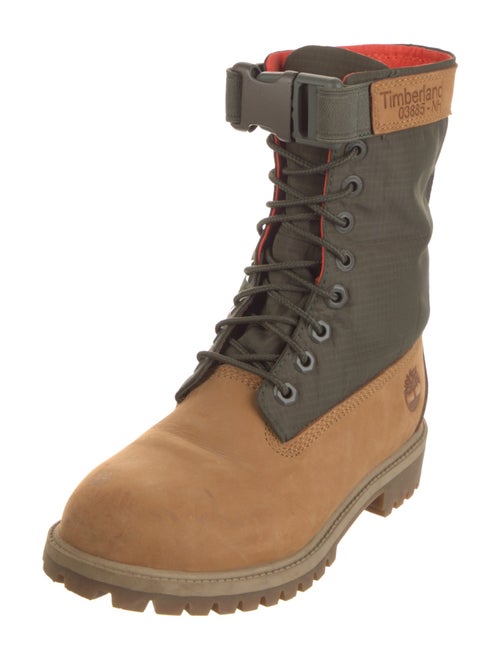 Timberland Nubuck Colorblock Pattern Combat Boots