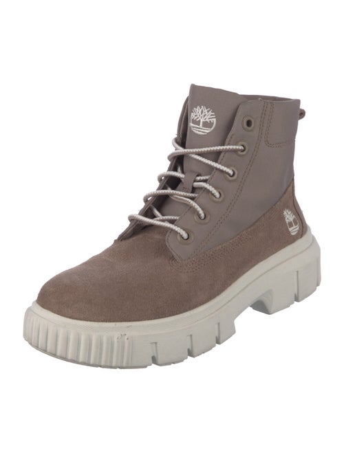 Timberland Suede Colorblock Pattern Hiking Boots