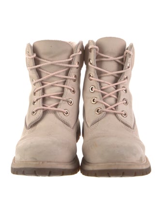 Timberland Leather Colorblock Pattern Combat Boots
