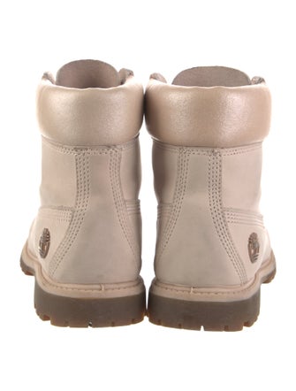 Timberland Leather Colorblock Pattern Combat Boots