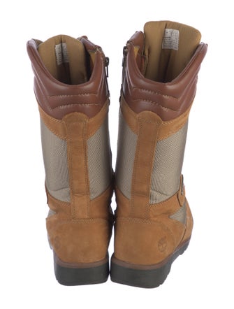 Timberland Suede Colorblock Pattern Combat Boots