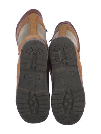 Timberland Suede Colorblock Pattern Combat Boots