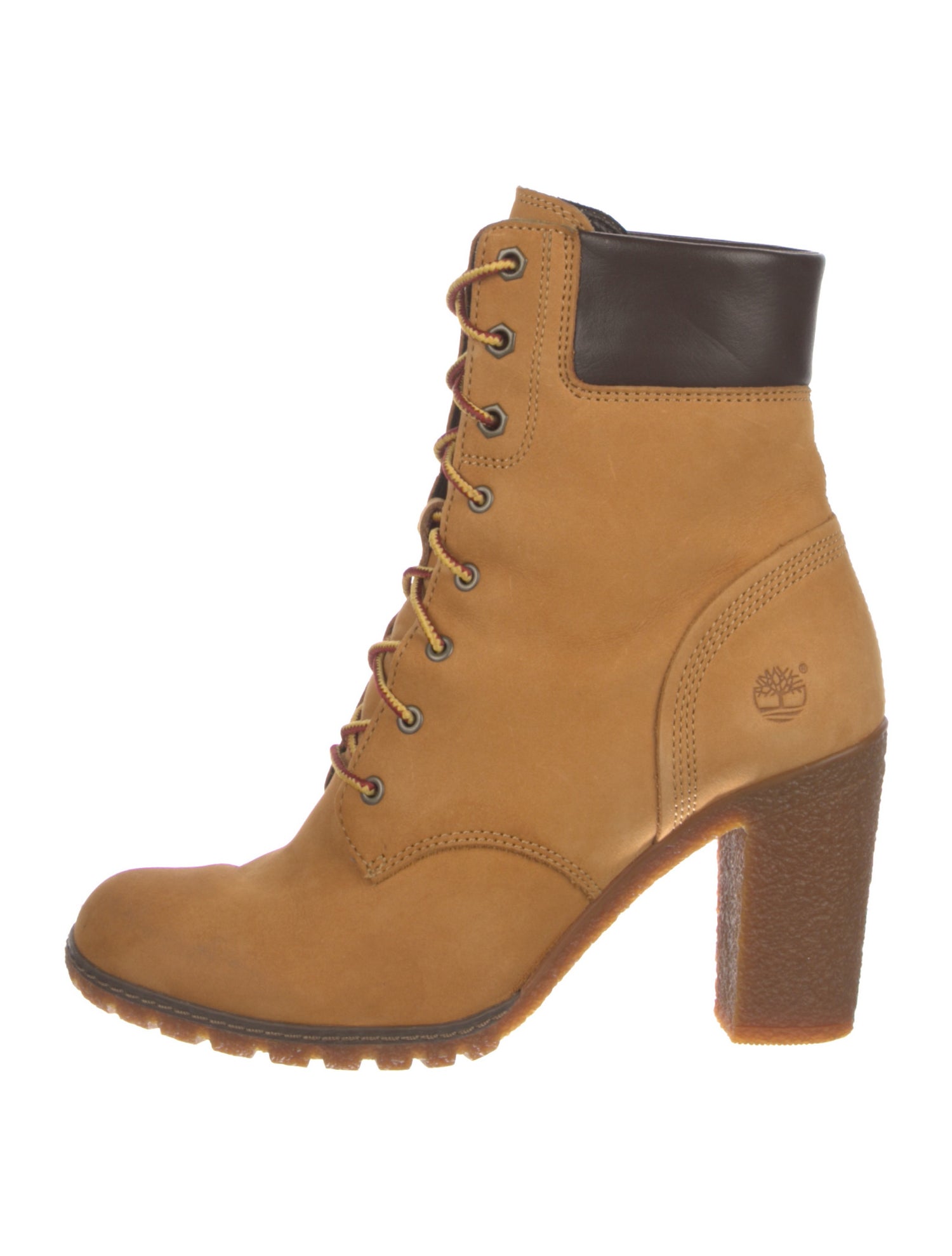 Timberland Nubuck Colorblock Pattern Lace-Up Boots