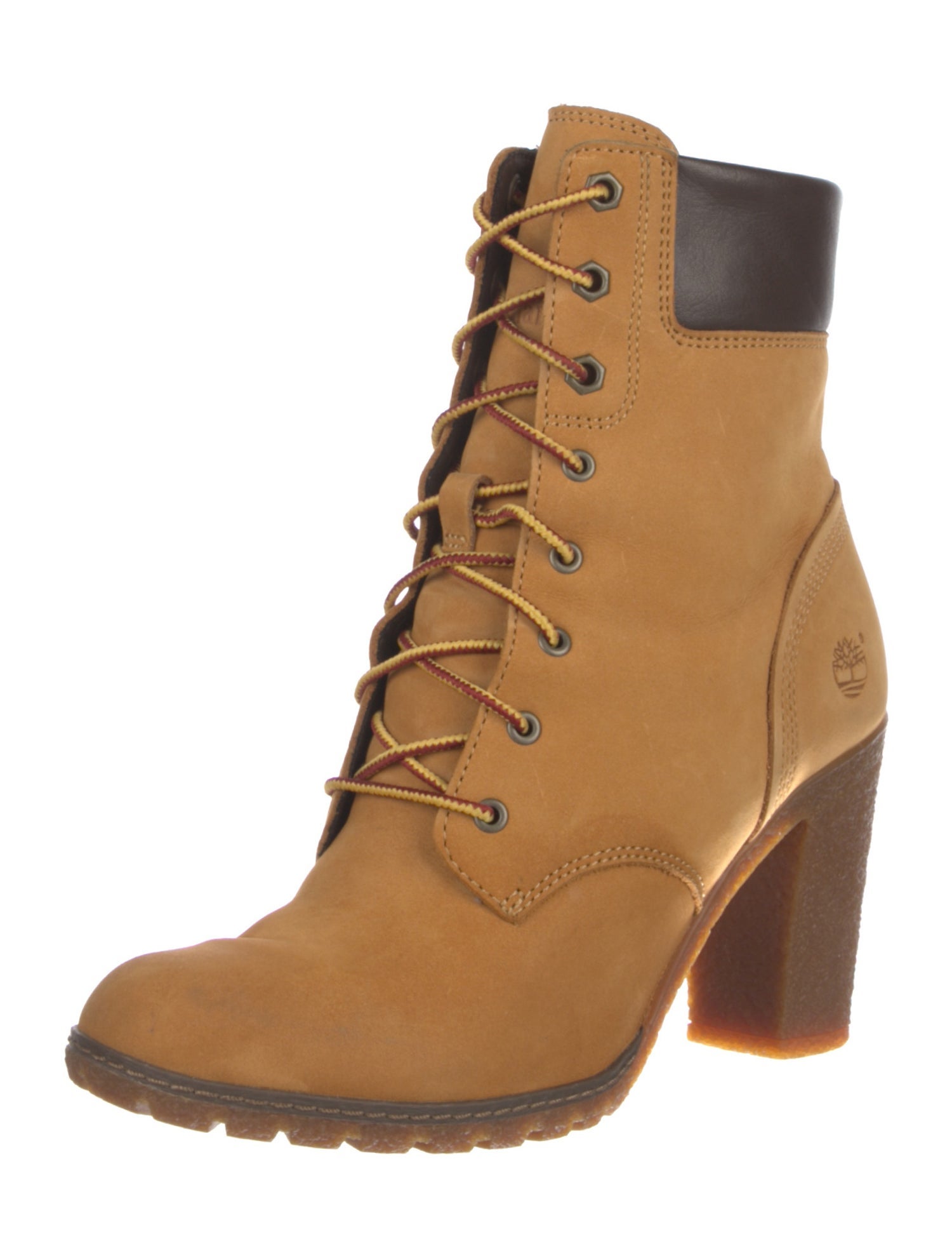 Timberland Nubuck Colorblock Pattern Lace-Up Boots