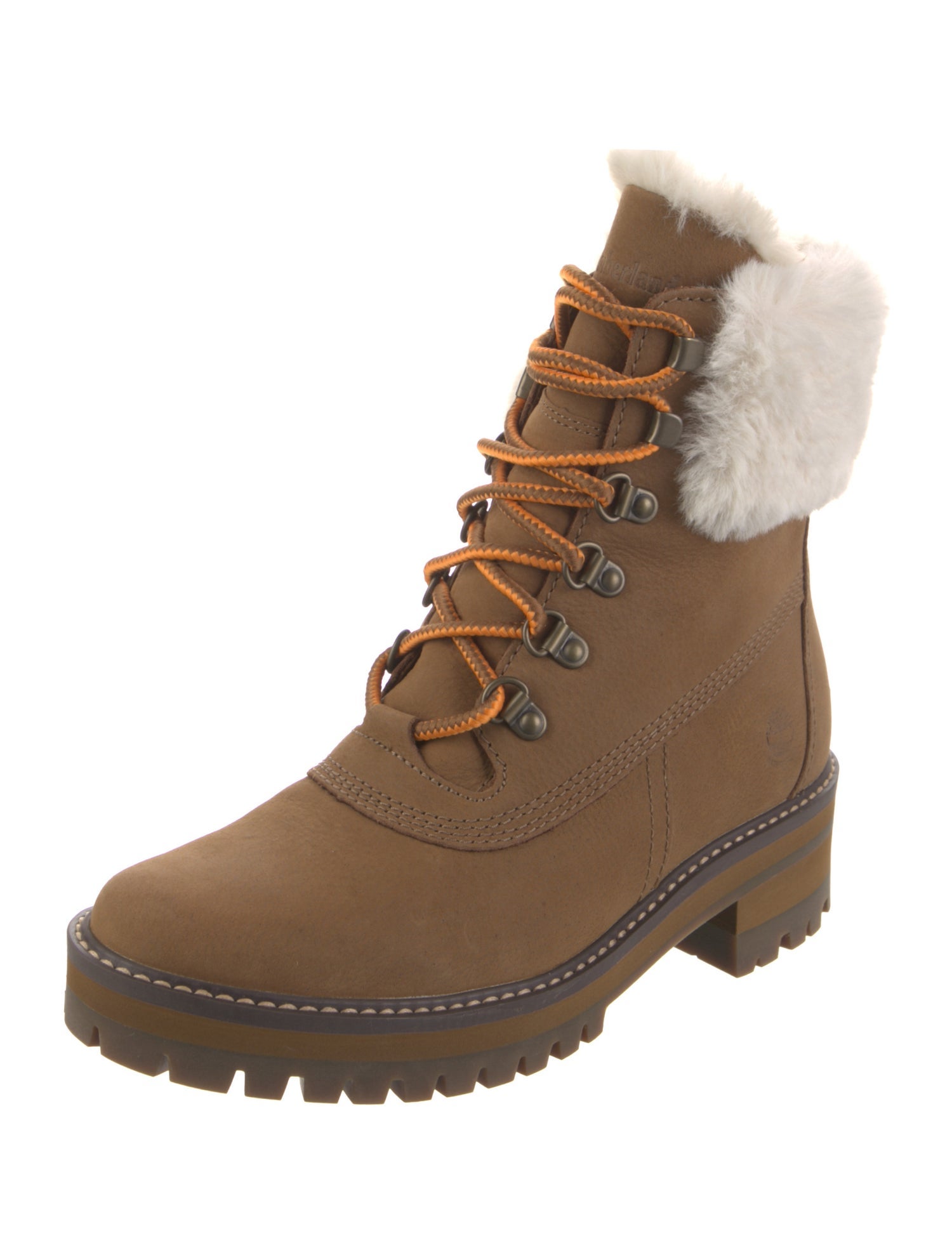 Timberland Suede Colorblock Pattern Combat Boots