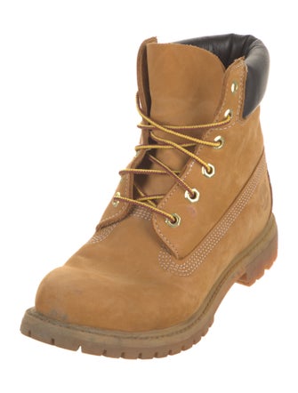Timberland Suede Leather Trim Embellishment Combat Boots
