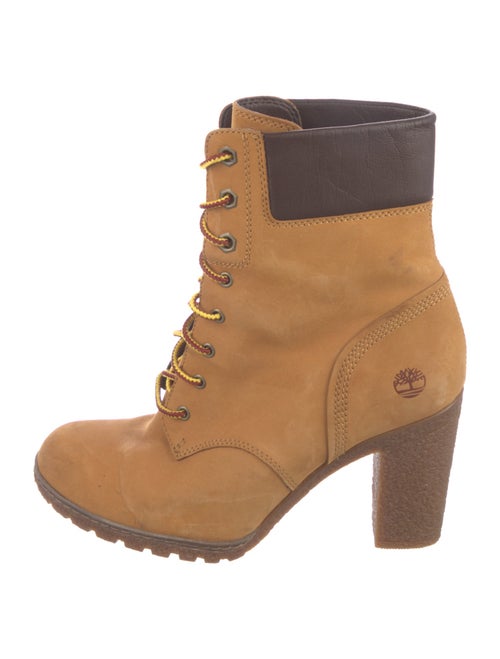 Timberland Nubuck Colorblock Pattern Lace-Up Boots