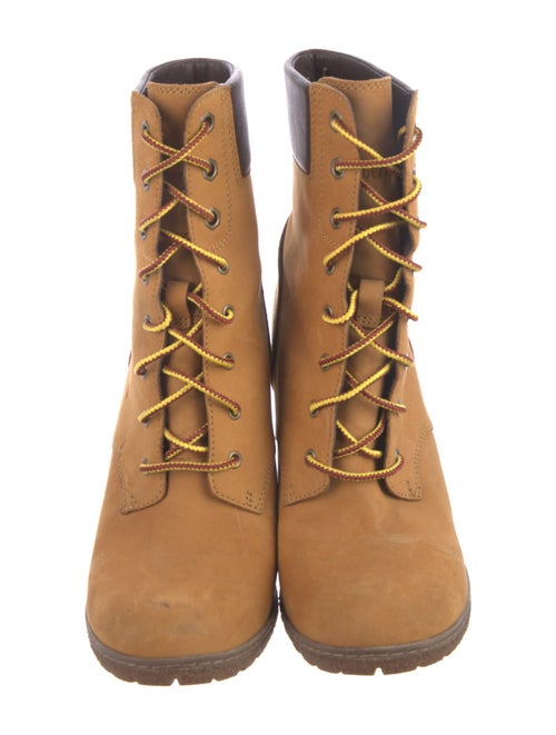 Timberland Nubuck Colorblock Pattern Lace-Up Boots