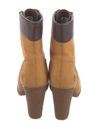 Timberland Nubuck Colorblock Pattern Lace-Up Boots