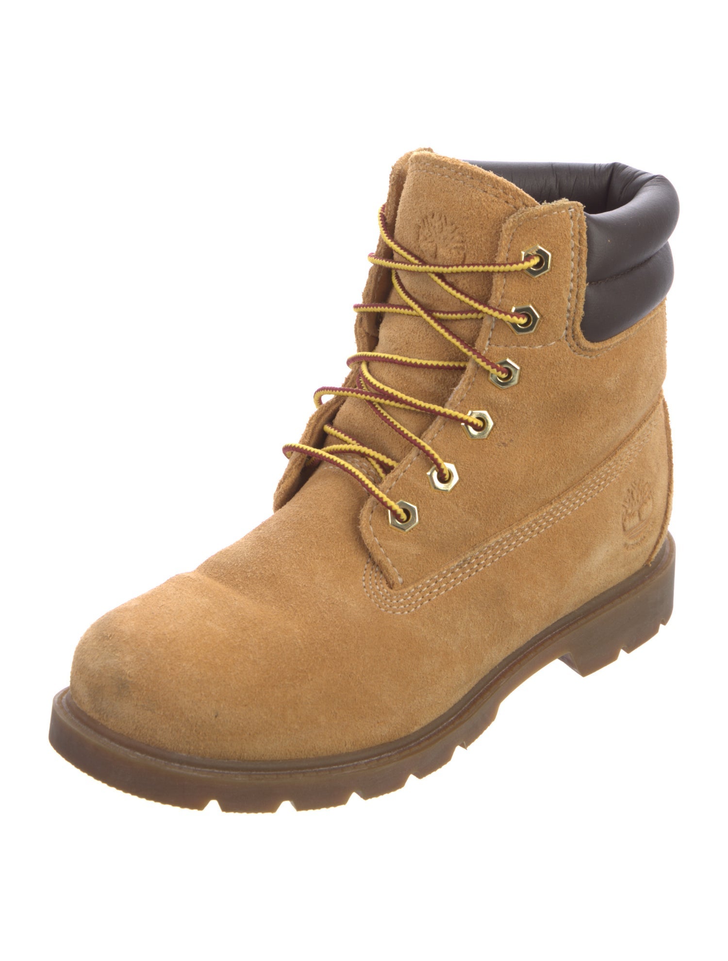 Timberland Suede Colorblock Pattern Combat Boots