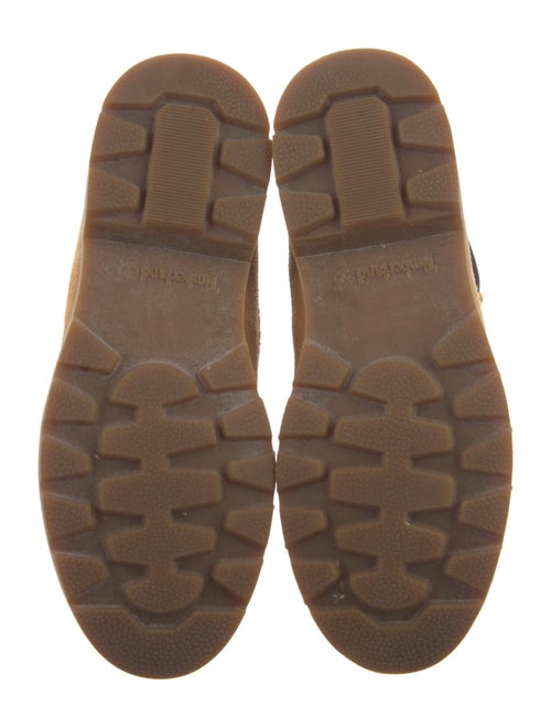 Timberland Suede Colorblock Pattern Combat Boots