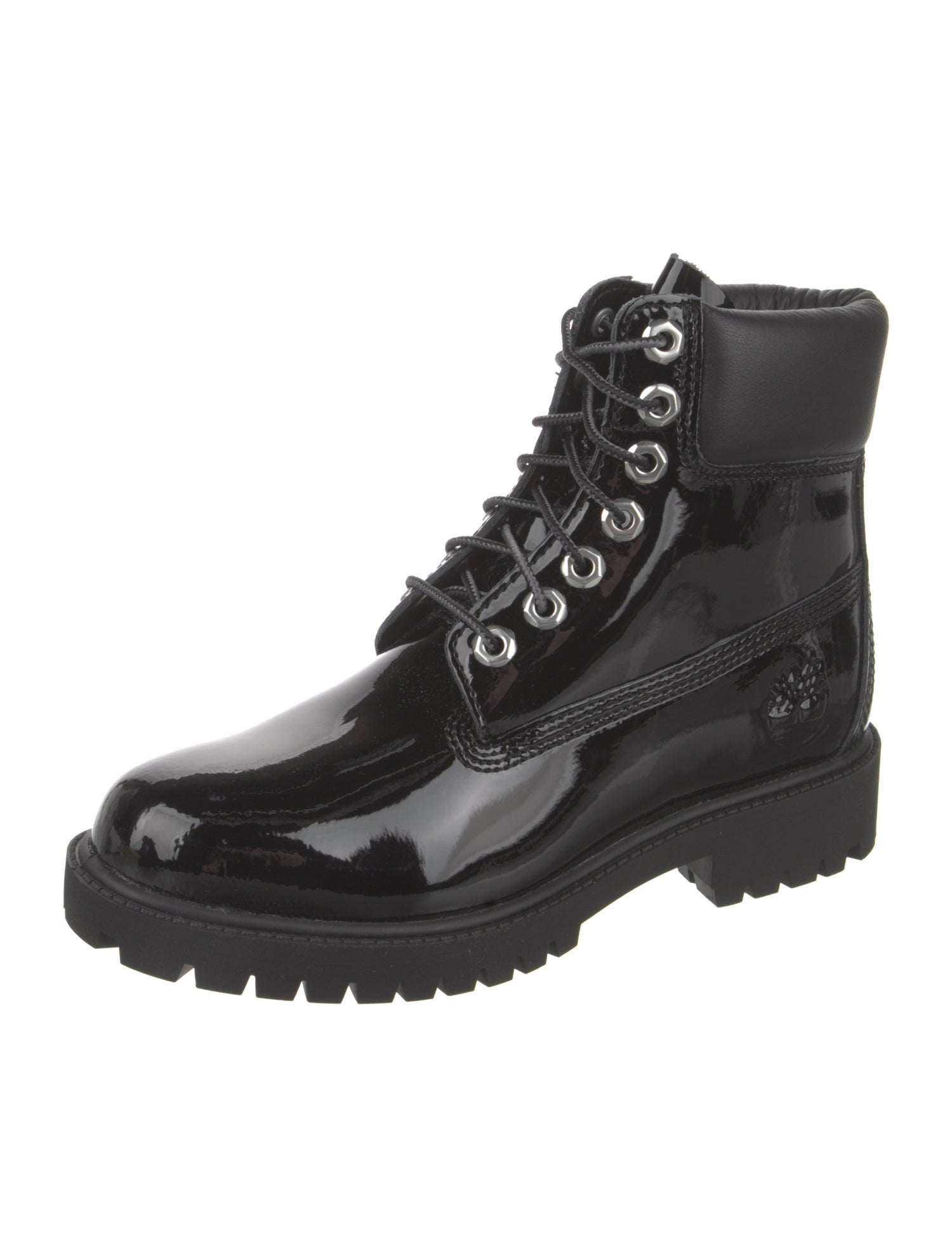 Timberland Patent Leather Combat Boots