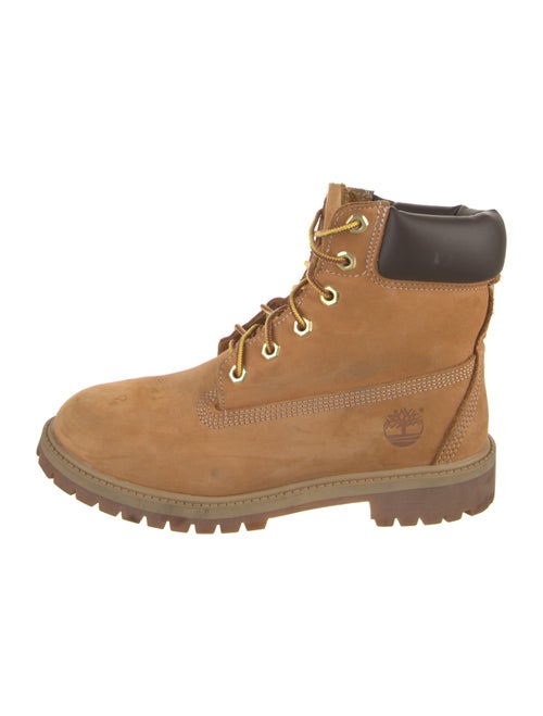 Timberland Leather Colorblock Pattern Combat Boots