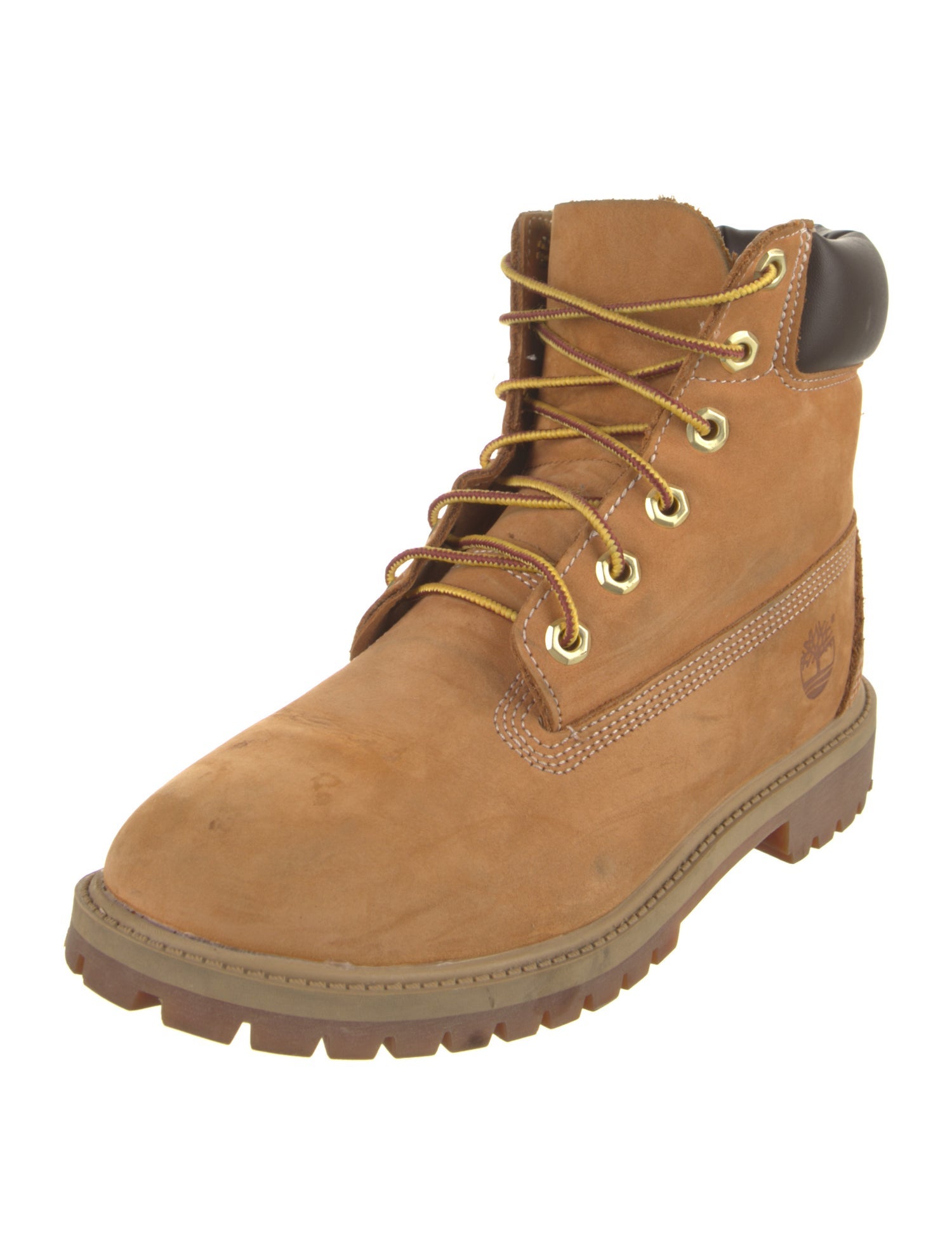 Timberland Leather Colorblock Pattern Combat Boots