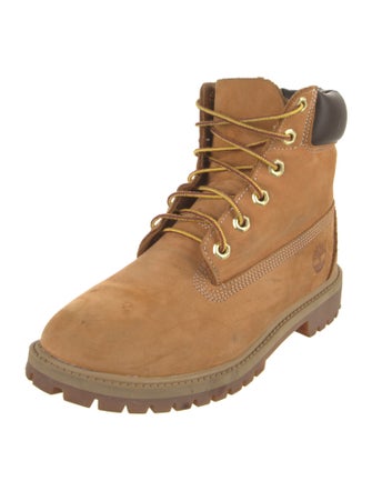 Timberland Leather Colorblock Pattern Combat Boots