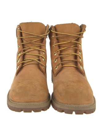 Timberland Leather Colorblock Pattern Combat Boots