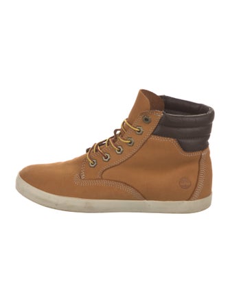 Timberland Nubuck Colorblock Pattern Lace-Up Boots