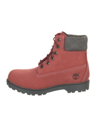 Timberland Suede Colorblock Pattern Combat Boots