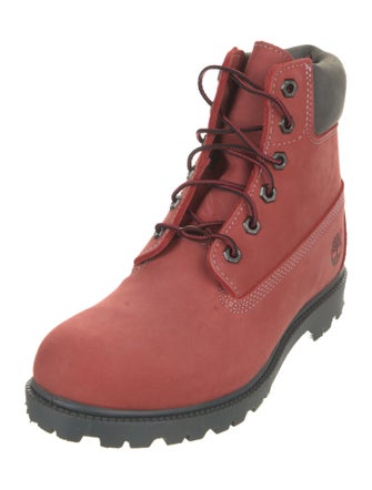 Timberland Suede Colorblock Pattern Combat Boots