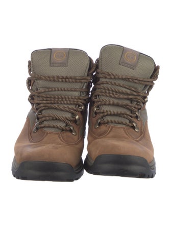 Timberland Leather Colorblock Pattern Hiking Boots