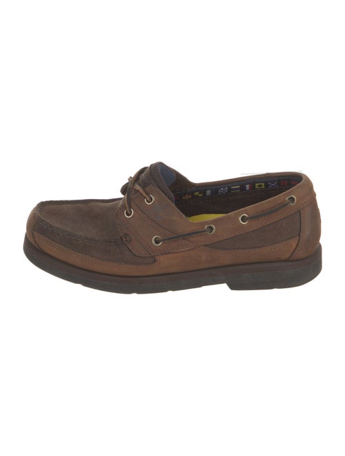Timberland Suede Colorblock Pattern Boat Shoes