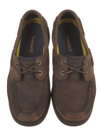 Timberland Suede Colorblock Pattern Boat Shoes