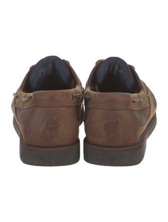 Timberland Suede Colorblock Pattern Boat Shoes