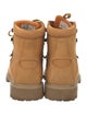 Timberland Suede Colorblock Pattern Combat Boots