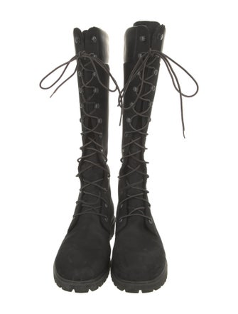 Timberland Nubuck Leather Trim Embellishment Lace-Up Boots