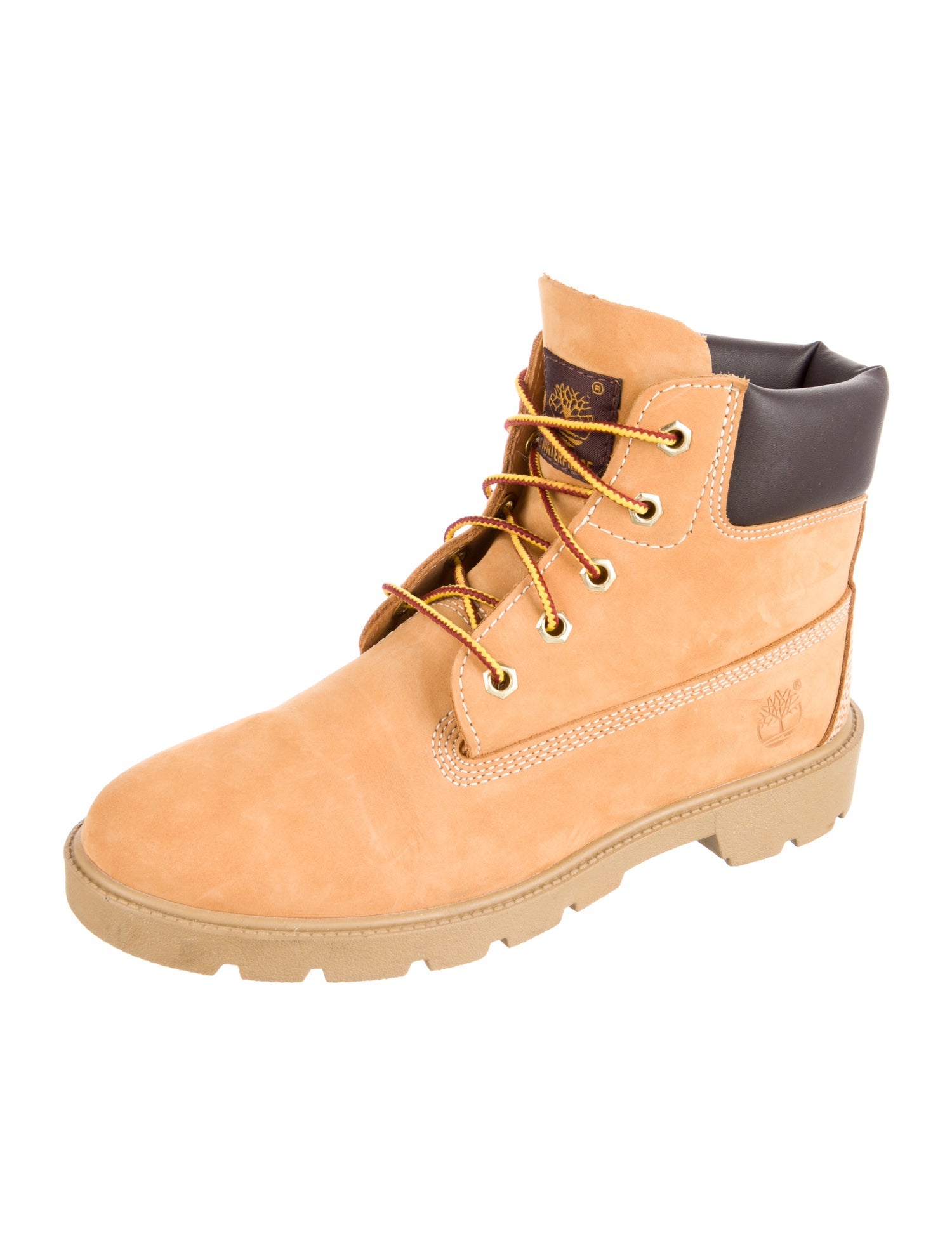 Timberland Suede Leather Trim Embellishment Combat Boots