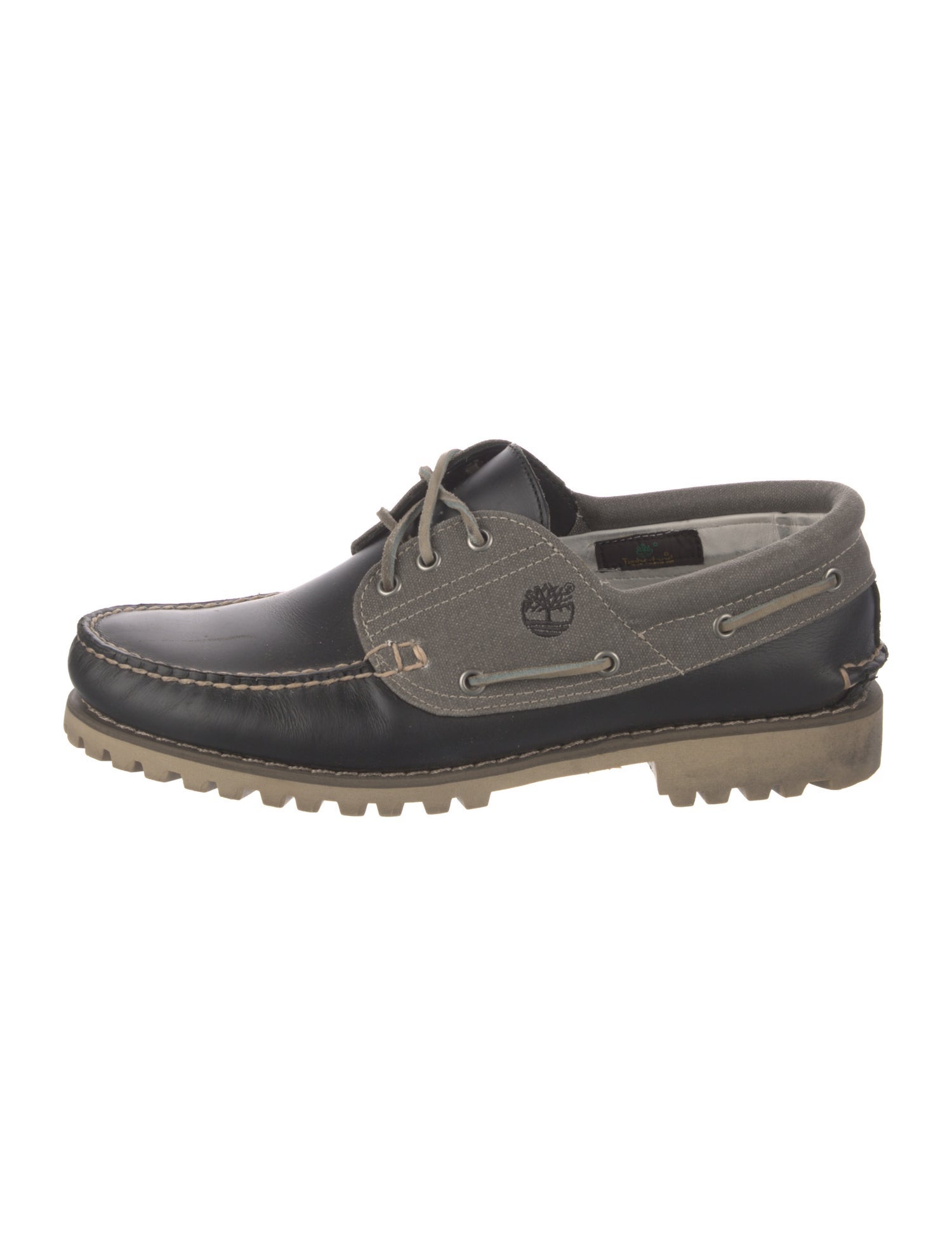 Timberland Leather Colorblock Pattern Boat Shoes