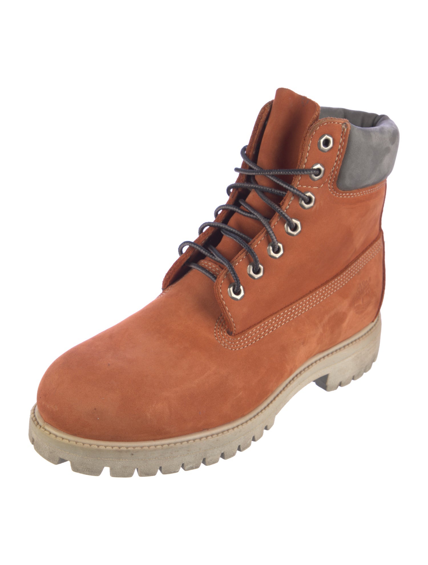 Timberland Suede Colorblock Pattern Lace-Up Boots