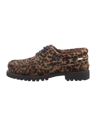 Timberland Ponyhair Animal Print Boat Shoes