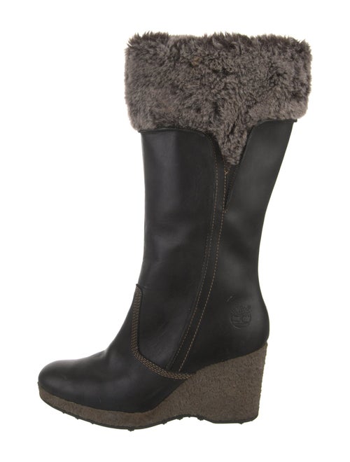 Timberland Leather Faux Fur Trim Boots