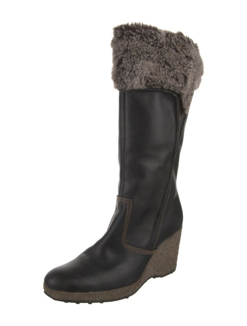 Timberland Leather Faux Fur Trim Boots