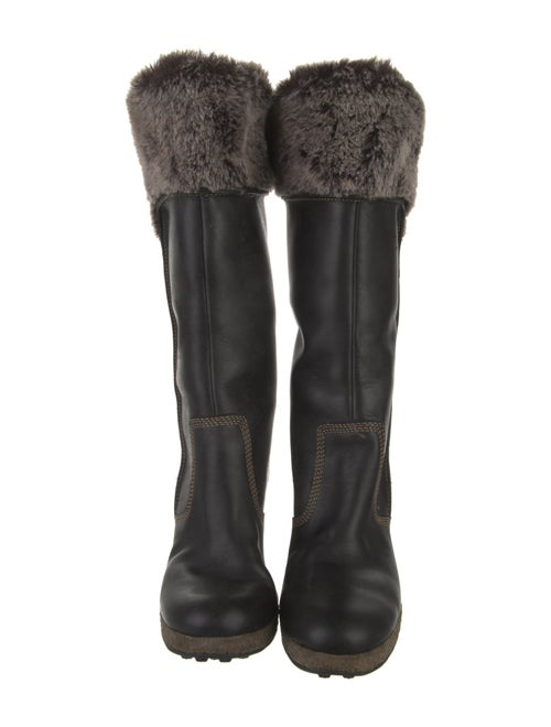 Timberland Leather Faux Fur Trim Boots