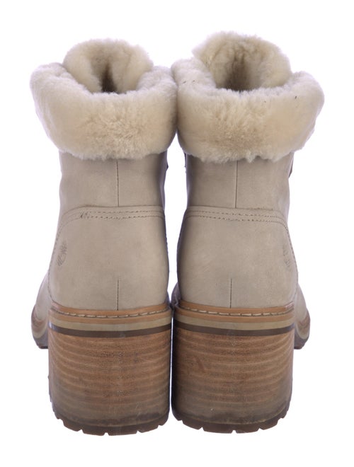 Timberland Nubuck Fur Trim Lace-Up Boots