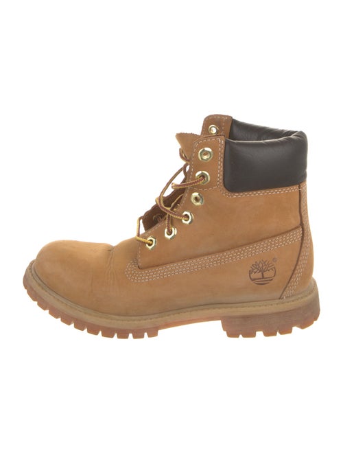 Timberland Suede Colorblock Pattern Combat Boots