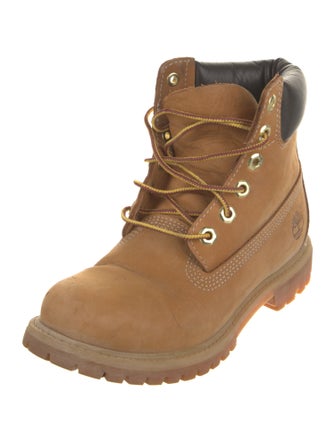 Timberland Suede Colorblock Pattern Combat Boots