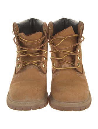Timberland Suede Colorblock Pattern Combat Boots