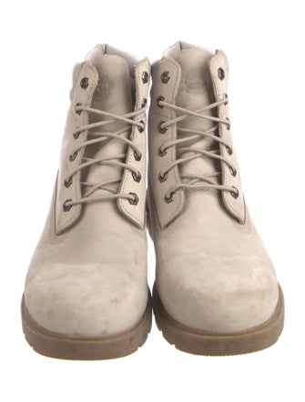 Timberland Suede Colorblock Pattern Combat Boots