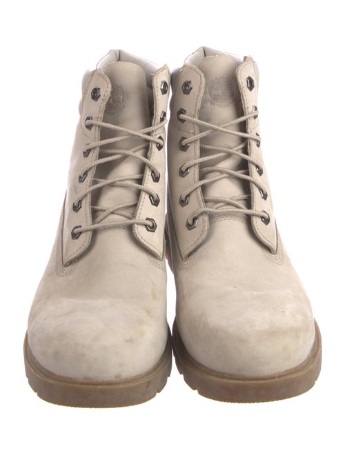 Timberland Suede Colorblock Pattern Combat Boots