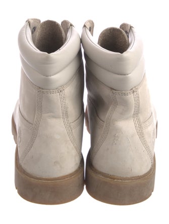 Timberland Suede Colorblock Pattern Combat Boots