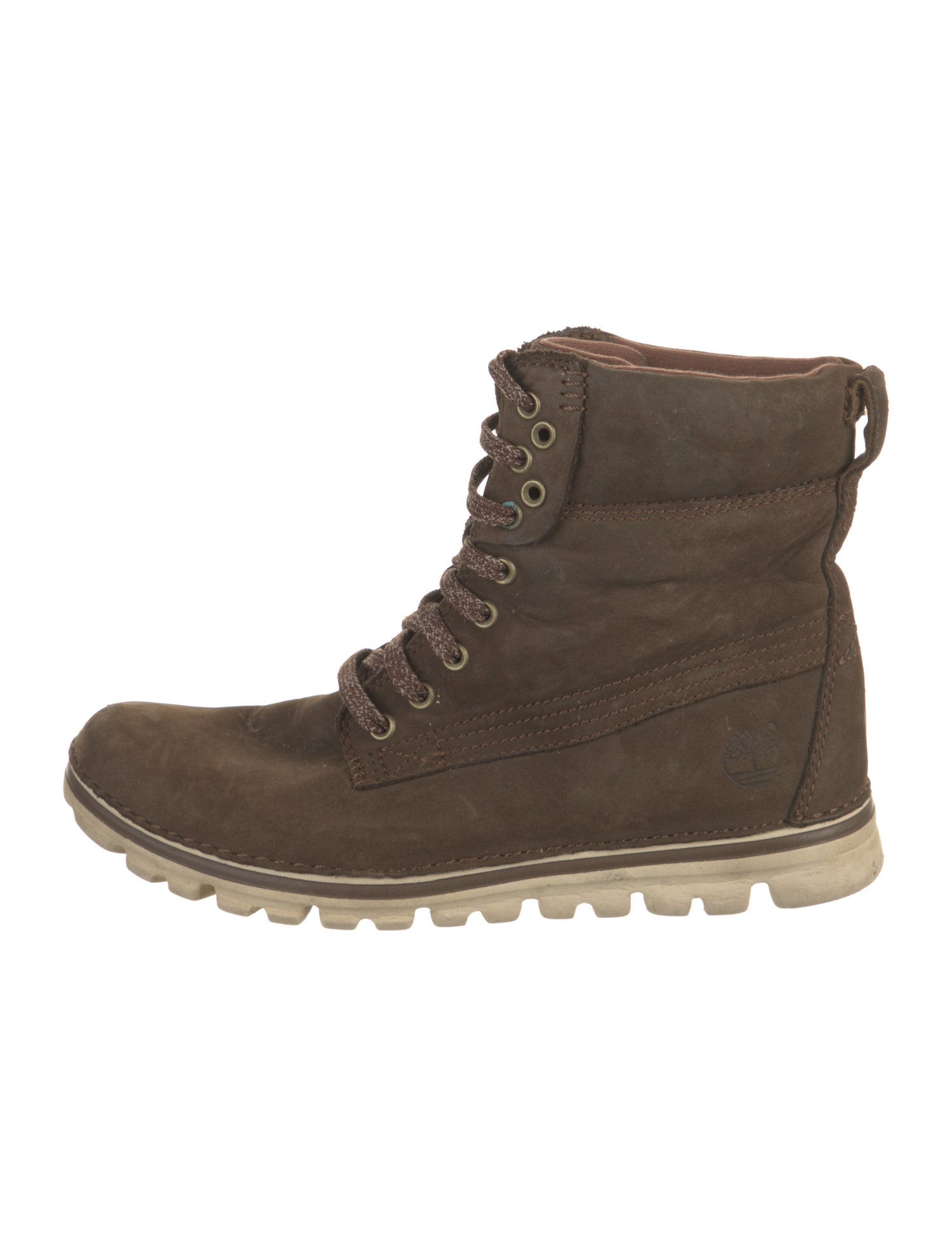 Timberland Leather Colorblock Pattern Combat Boots