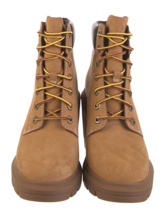 Timberland Leather Colorblock Pattern Lace-Up Boots