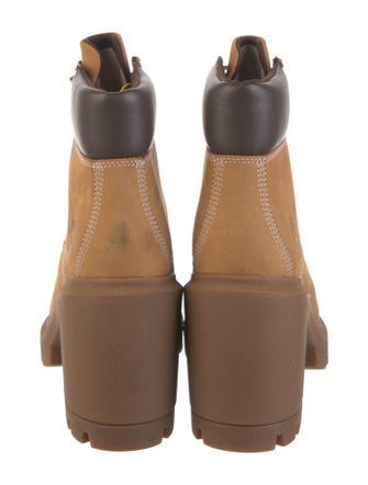 Timberland Leather Colorblock Pattern Lace-Up Boots