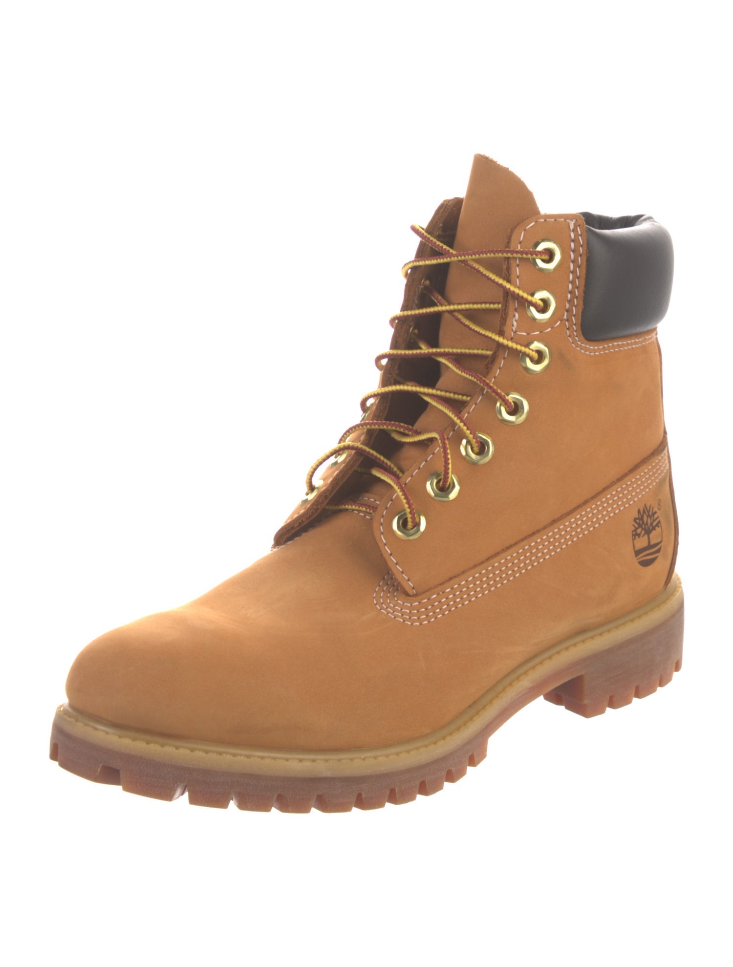 Timberland Suede Colorblock Pattern Lace-Up Boots