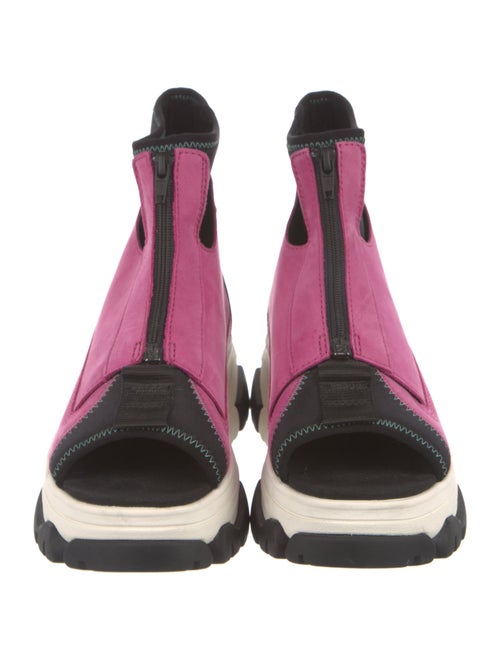 Timberland Leather Colorblock Pattern Lace-Up Boots