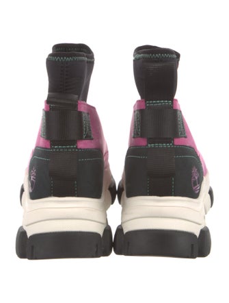 Timberland Leather Colorblock Pattern Lace-Up Boots