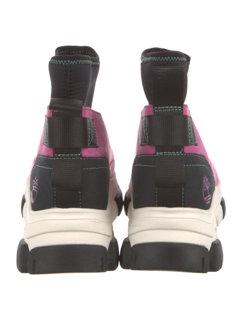 Timberland Leather Colorblock Pattern Lace-Up Boots